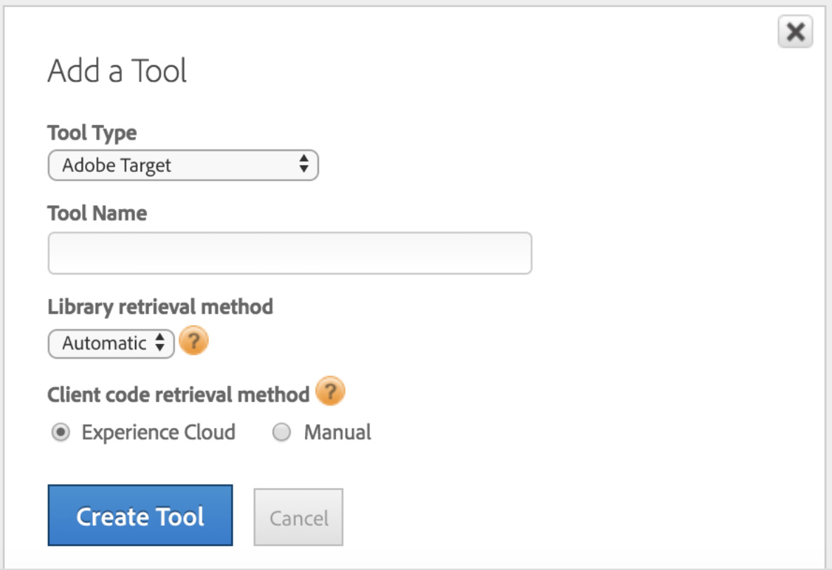 Adding Target as a Tool in DTM Property