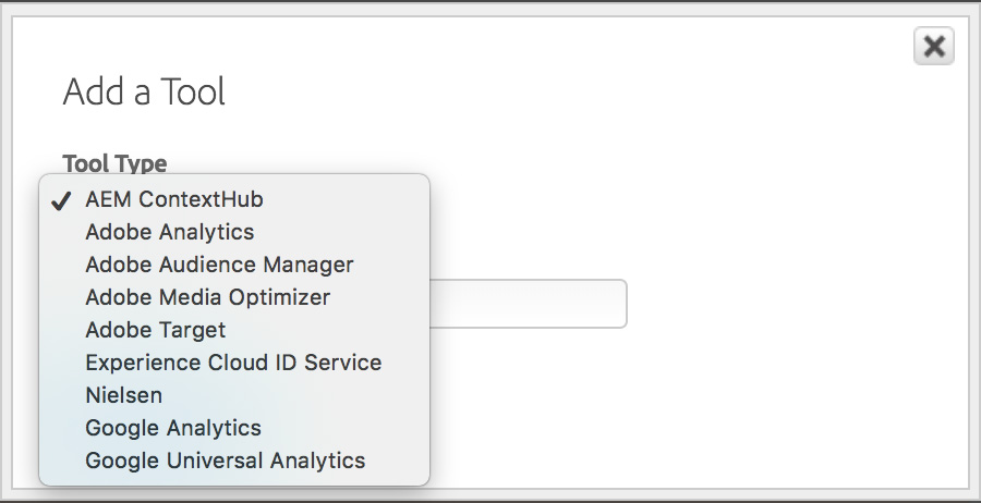 adding a tool in DTM property