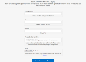 ADX Selective Content Packaging Tool