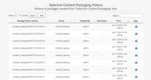 Selective Content Packaging in AEM