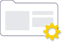 the items on a computer screen being viewed under a magnifying glass to represent IT monitoring and support