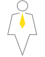 a figure of an individual in a suit wearing a tie representing an AEM consultant