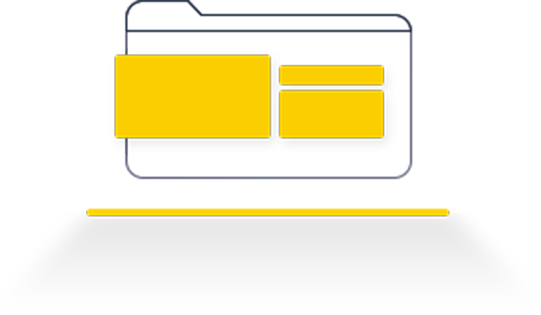 different cards or components of a web application in the vector of a file