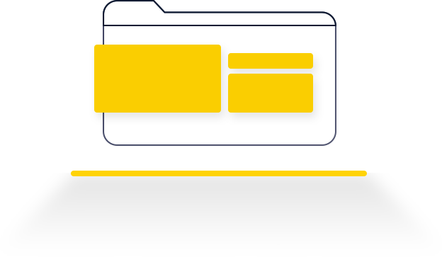 different cards or components of a web application in the vector of a file