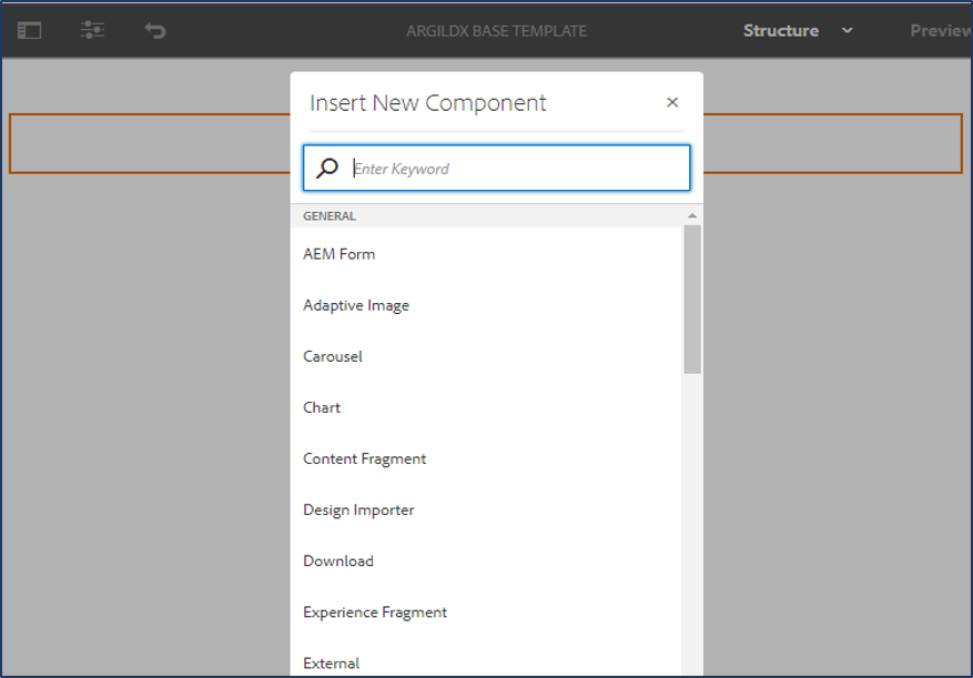 adding selected group of components in the 