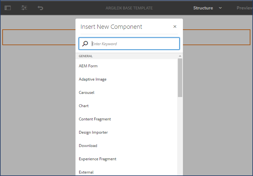 adding selected group of components in the